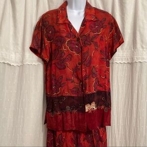 Vintage St. Tropez West Button-Down Top